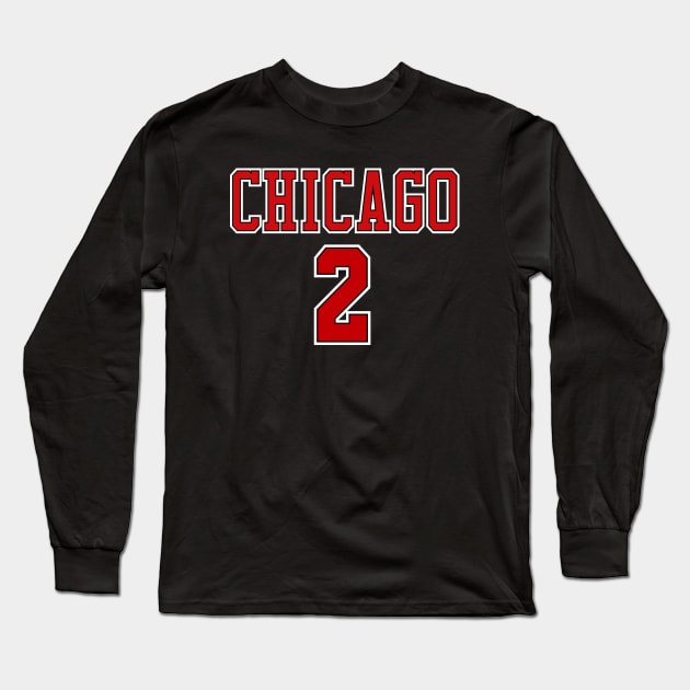 Chicago Basketball no.2 Long Sleeve T-Shirt by Buff Geeks Art